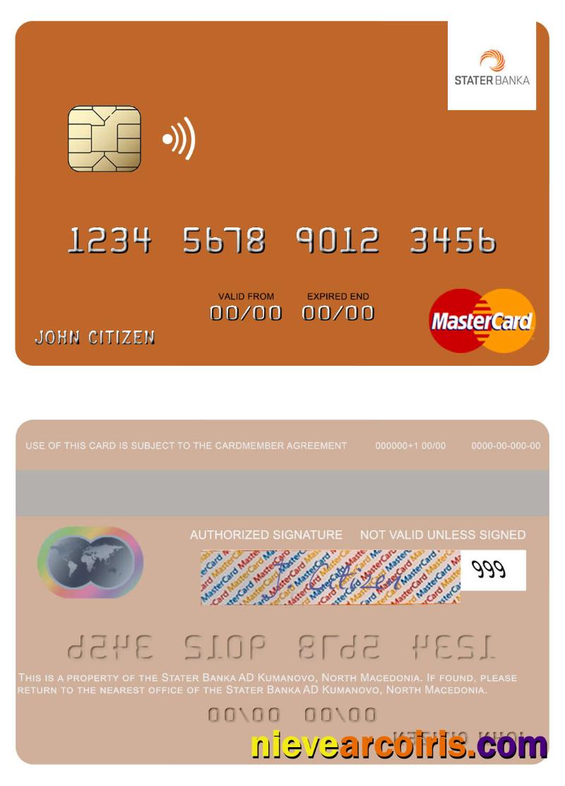 North Macedonia Stater Banka AD Kumanovo mastercard